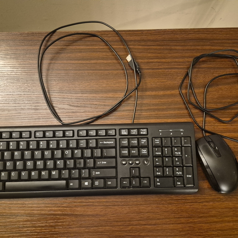 HP Black Wired Keyboard and Mouse Set